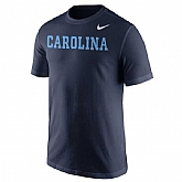 North Carolina Tar Heels Nike Wordmark WEM T-Shirt - Navy Blue